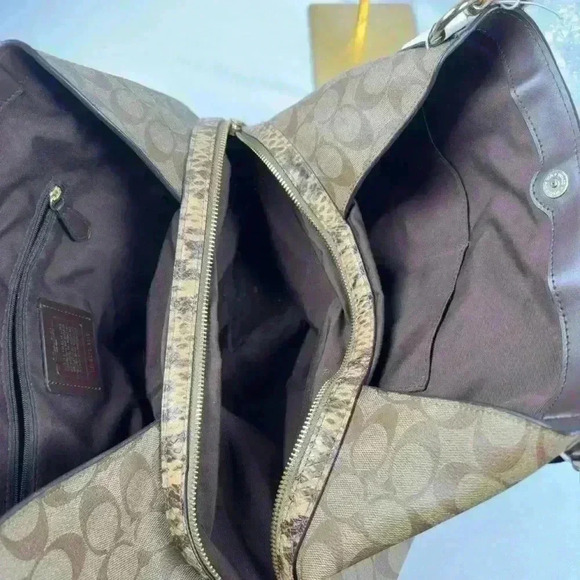 Coach Hallie Shoulder Bag In Signature Canvas - Picture 3 of 13